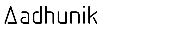 Aadhunik font preview